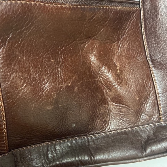 Vintage AMERICAN ANGEL | Leather Crossbody Handbag Purse‎ Brown Mahogany - Picture 6 of 17